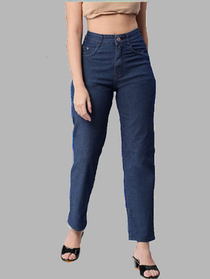 GLOBENAUT Straight Fit Women Dark Blue Jeans