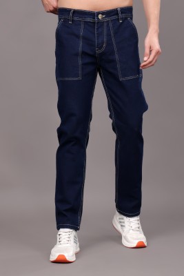 ZAYSH Relaxed Fit Men Dark Blue Jeans