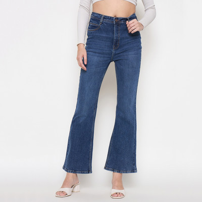 MADAME Flared Women Blue Jeans