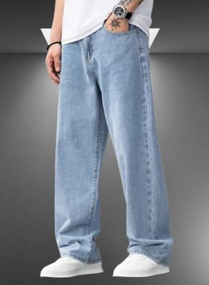 Playfeel Loose Fit Men Light Blue Jeans