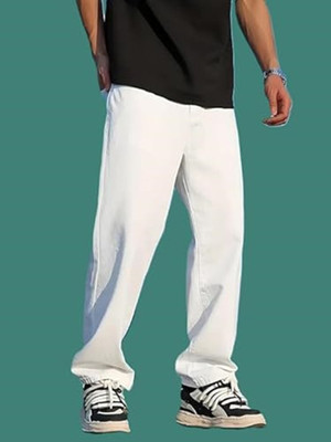 Nalaka Loose Fit Men White Jeans