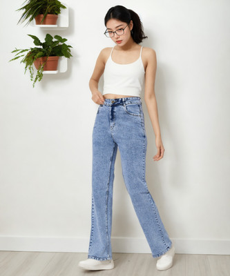 HOC Straight Fit Women Blue Jeans