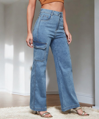 Miss Chase Boot-Leg Women Blue Jeans