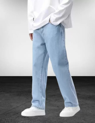 FOXIEFIT Relaxed Fit Men Light Blue Jeans
