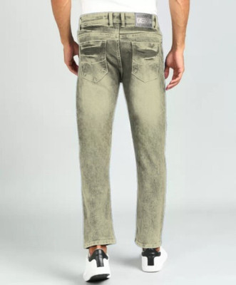 Tush Hub Regular Men Green Jeans