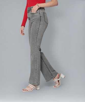 FLYING MACHINE Boot-Leg Women Grey Jeans