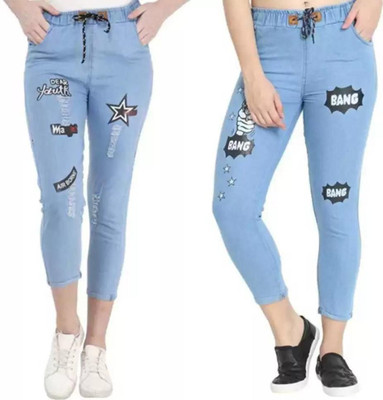 HouseOfCommon Slim Women Blue Jeans(Pack of 2)