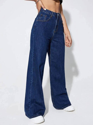 COYSTORE Loose Fit Women Dark Blue Jeans