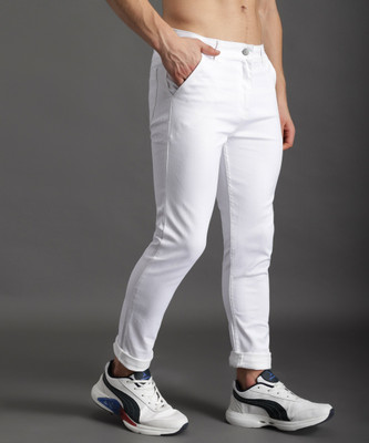 ZAYSH Relaxed Fit Men White Jeans