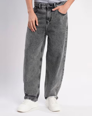 LUMINOIRE Loose Fit Men Grey Jeans