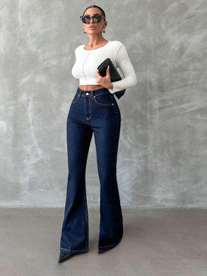 HUNTER HAYES Flared Women Dark Blue Jeans
