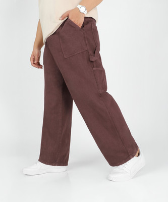 Urbano Plus Loose Fit Men Brown Jeans