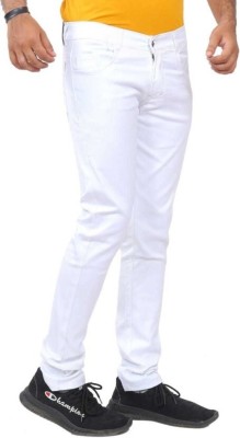 Rajeshstore Slim Men White Jeans