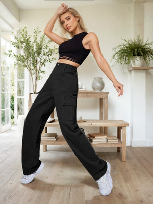KOTTY Straight Fit Women Black Jeans