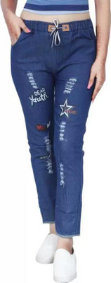 4M SALES Jogger Fit Women Blue Jeans