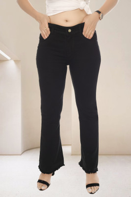METRONAUT Flared Women Black Jeans