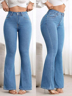 NIFFAR FASHION Boot-Leg Women Light Blue Jeans