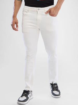 Spykar Slim Men White Jeans