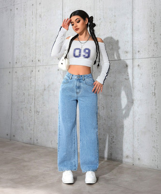 Glossia Straight Fit Women Light Blue Jeans