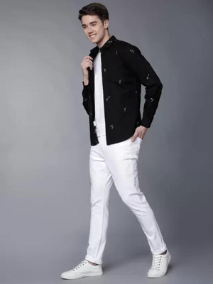 flete Slim Men White Jeans