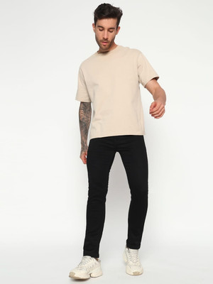 HARE KRISHNA GARMENTS Relaxed Fit Men Black Jeans