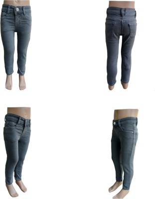 D8211K Regular Boys & Girls Dark Grey Jeans