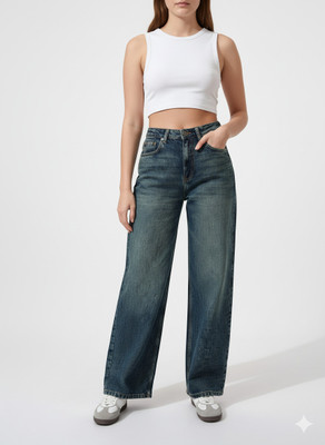 Kidoferia Boyfriend Women Blue Jeans