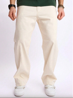 Masterly Weft Regular Men Beige Jeans