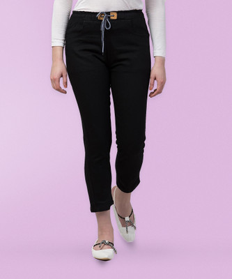 Ira Collections Tapered Fit Women Black Jeans