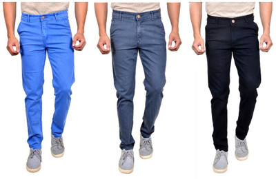 Moudlin Slim Men Multicolor Jeans(Pack of 3)