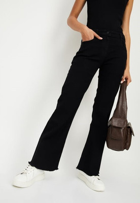 PINKLIT Relaxed Fit Women Black Jeans