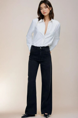 KOTTY Straight Fit Women Black Jeans