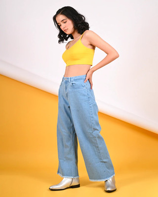 Perfect Outlet Flared Women Light Blue Jeans