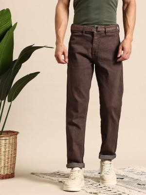 Mast & Harbour Relaxed Fit Men Brown Jeans