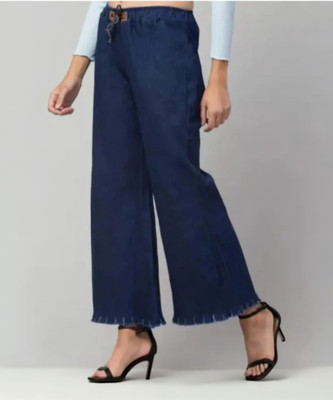 LIKEEFAHION Loose Fit Women Dark Blue Jeans