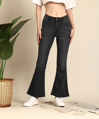 Mast & Harbour Flared Women Black Jeans