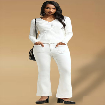 Perfect Outlet Boot-Leg Women White Jeans