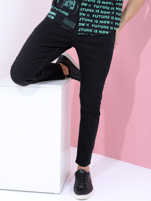 HIGHLANDER Tapered Fit Men Black Jeans
