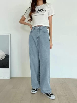 Glossia Boyfriend Women Light Blue Jeans