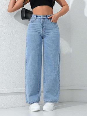 MGWCOLLECTION Straight Fit Women Blue Jeans