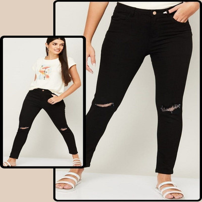 1DAYSTREET Skinny Women Black Jeans