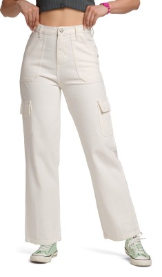 me queen Loose Fit Women White Jeans