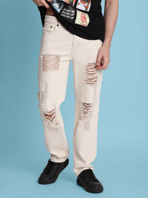 Bene Kleed Relaxed Fit Men Beige Jeans
