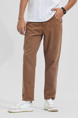 Snitch Relaxed Fit Men Brown Jeans