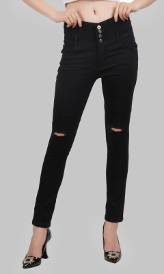 Creatywitty Slim Women Black Jeans