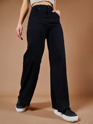 PINKLIT Straight Fit Women Black Jeans