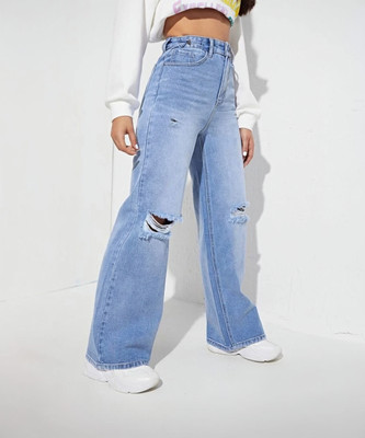 PRIYANSIFASHION Regular Women Light Blue Jeans