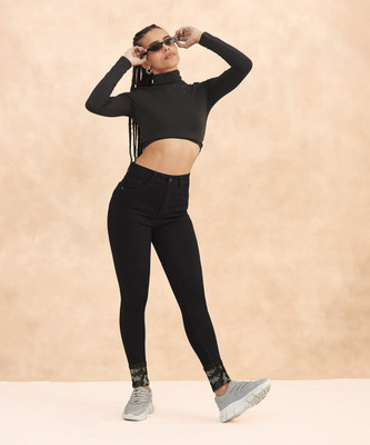 Mast & Harbour Slim Women Black Jeans