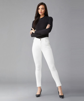 DOLCE CRUDO Skinny Women White Jeans