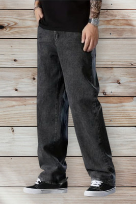 Ironstich Loose Fit Men Dark Grey Jeans